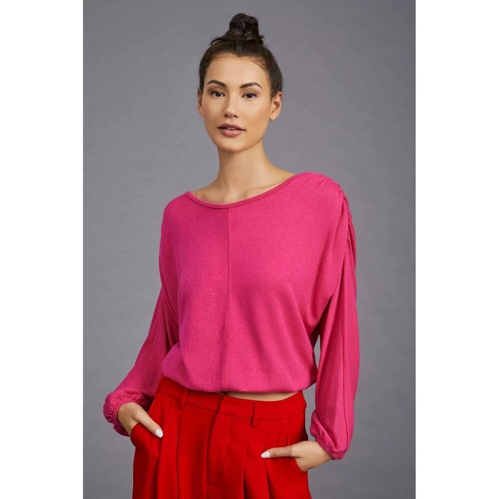 Anthropologie |Self Contrast Amadi Long-Sleeve Bubble Top, Medium, NWOT